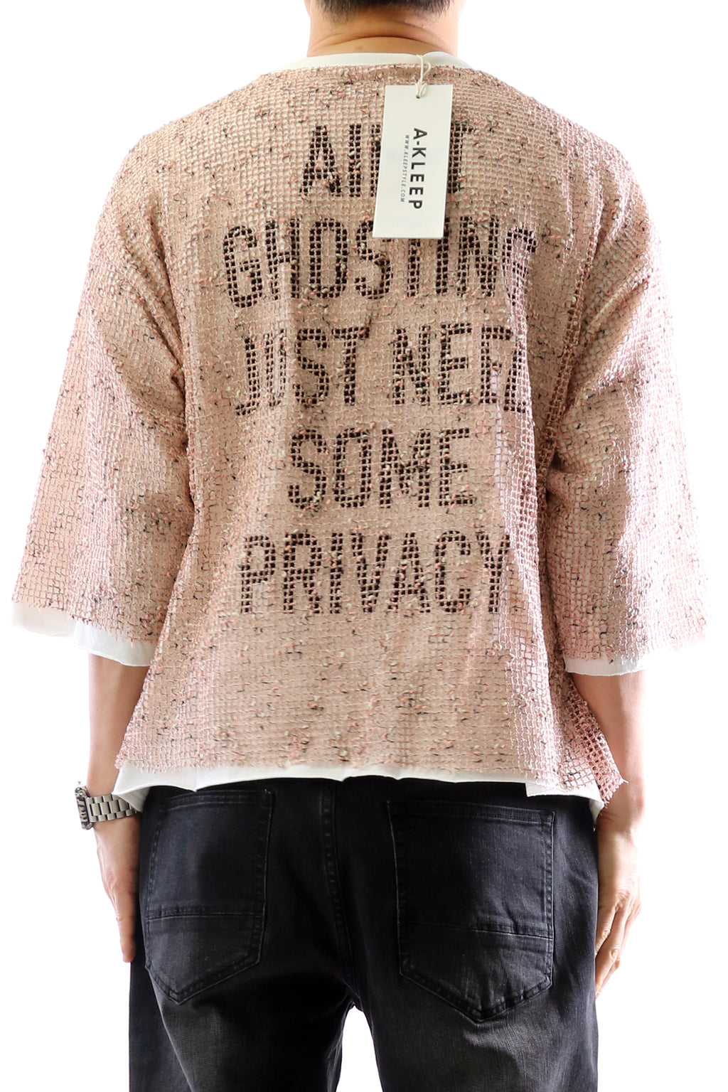 Sparkle S/N Jersey 3/4 Sleeve Crop Top Tee