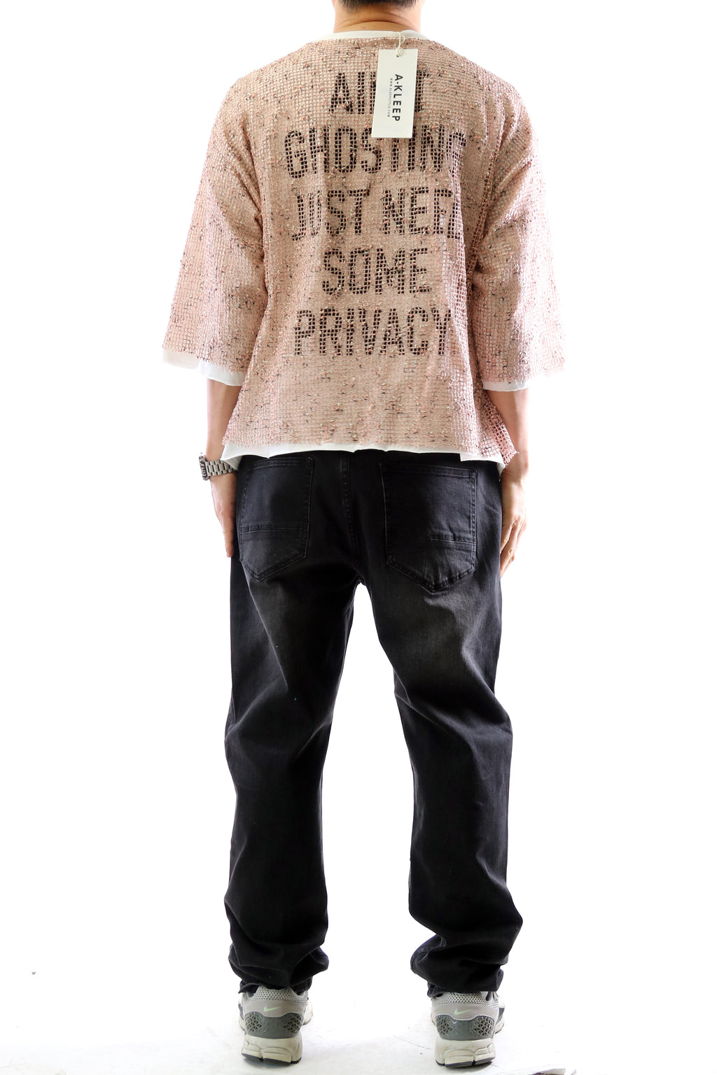 Sparkle S/N Jersey 3/4 Sleeve Crop Top Tee