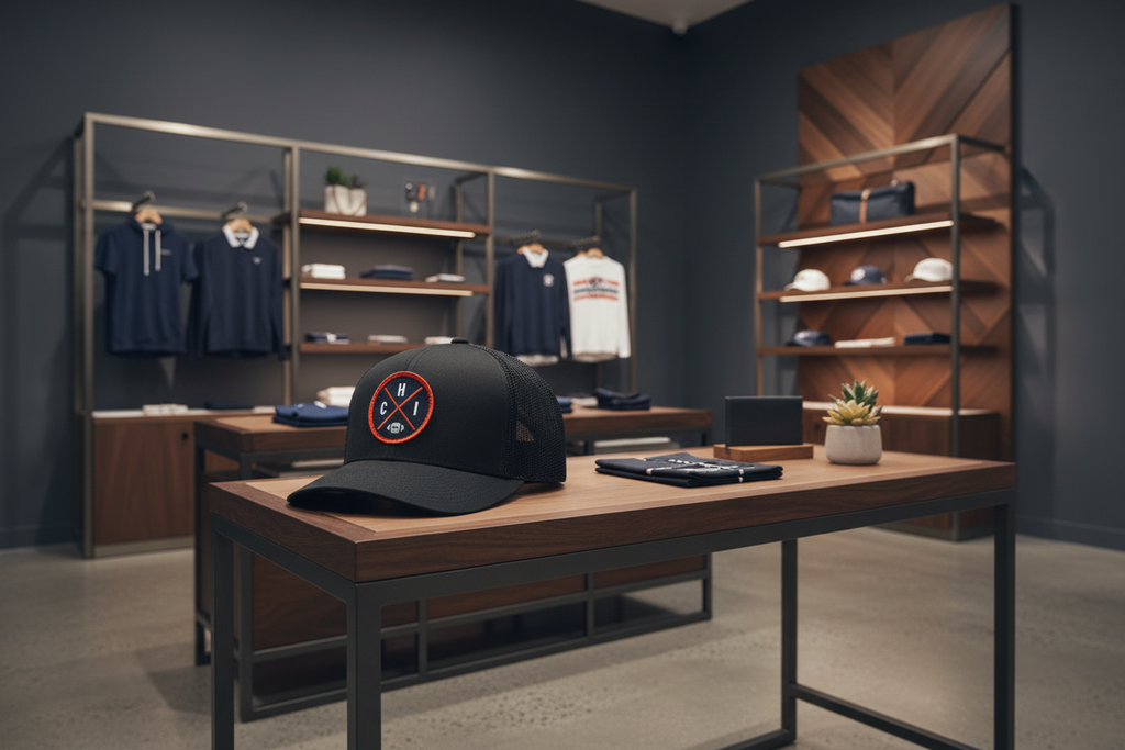 Chicago Trucker Hat  |  Black CHI X Football Snapback