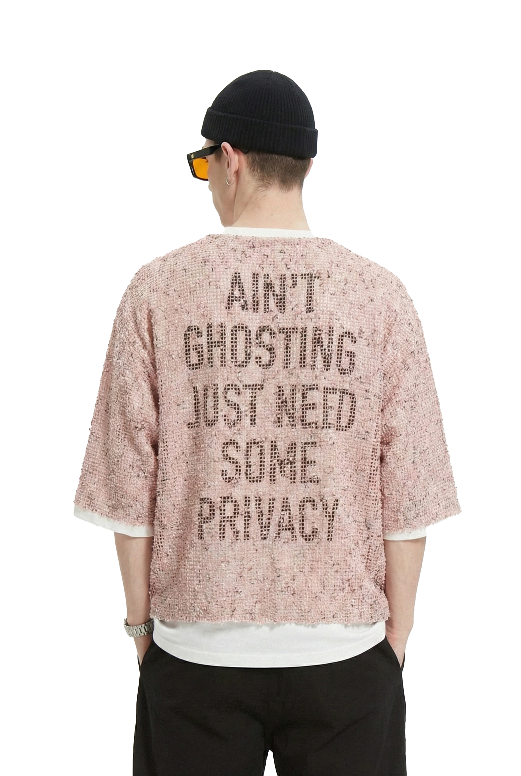 Sparkle S/N Jersey 3/4 Sleeve Crop Top Tee