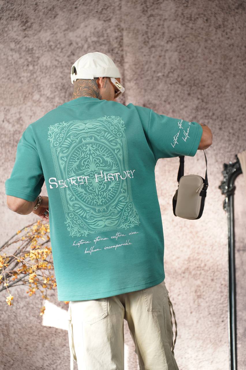 SECRET HISTORY Graphic Tee - Vintage Text T-Shirt - Mysterious Statement Top